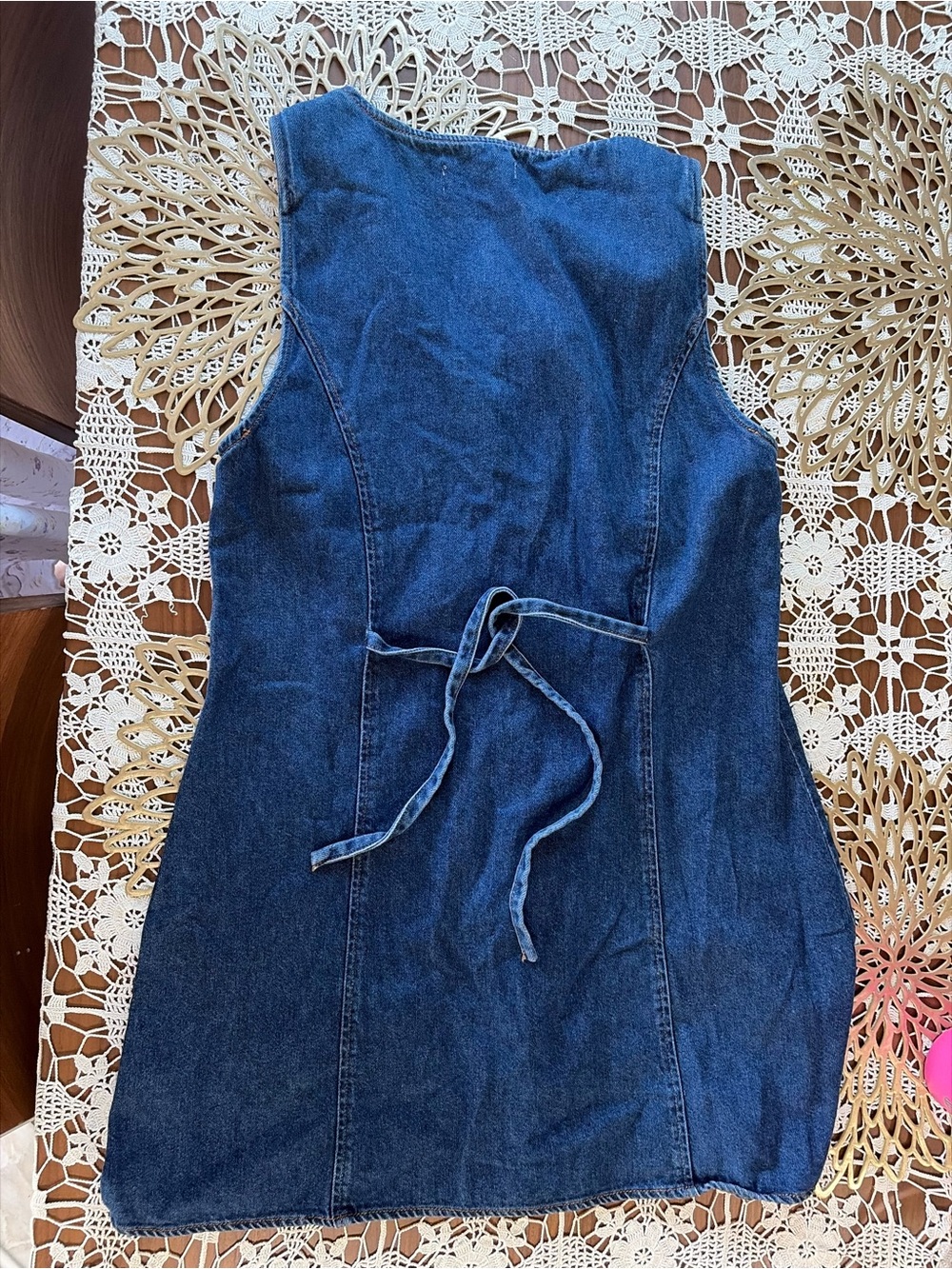 Reformation Blue Button-Front Denim Dress - Picture 2 of 3